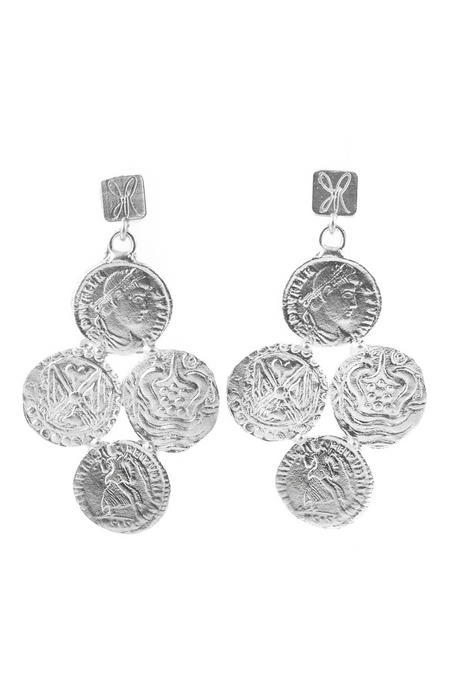 Ancient Coin Dangle Earrings