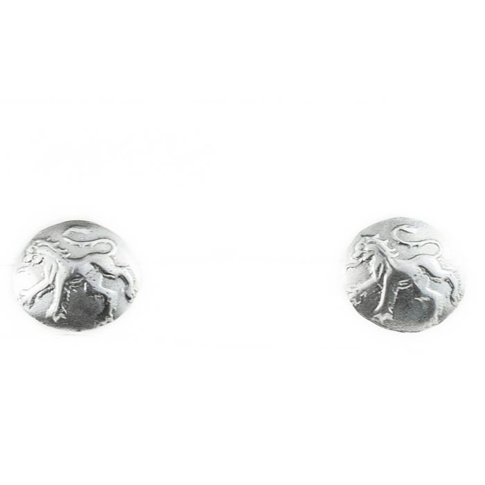 Belgian Lion Button Earrings