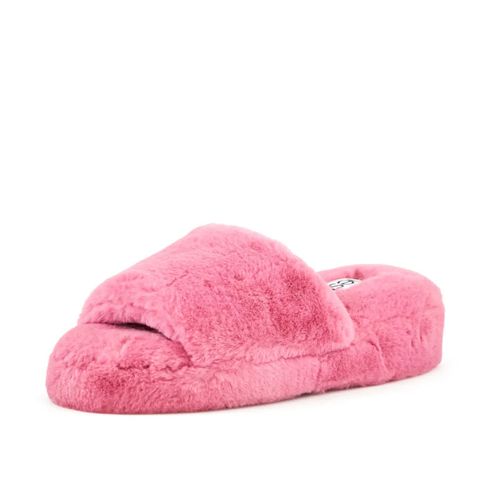 Fuzzy Slides In Pink And Black