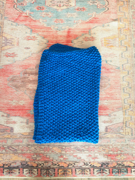 Blue Big Loop Yarn Merino Wool