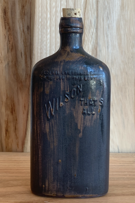 Distressed Antique Ceramic Bottle