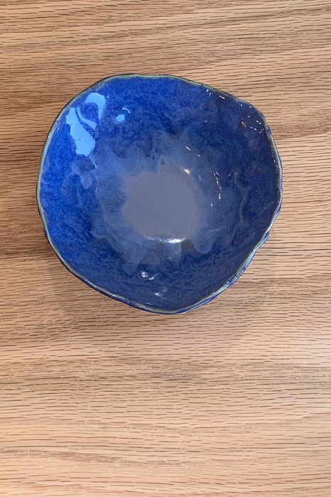 Handmade Blue Salt Bowl