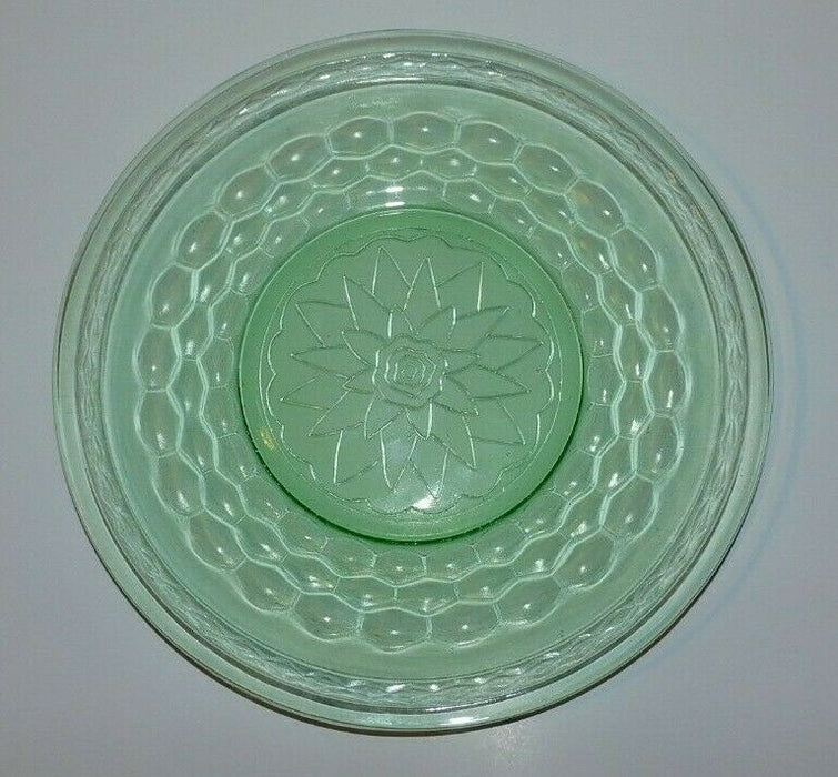 Uranium Glass Green Vintage Plate